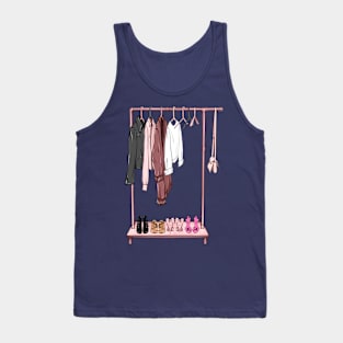 clothes on a rack art Tank Top